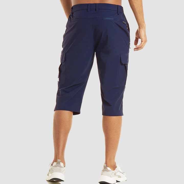 Men's Knee-Length Multi-Pocket Cargo Shorts