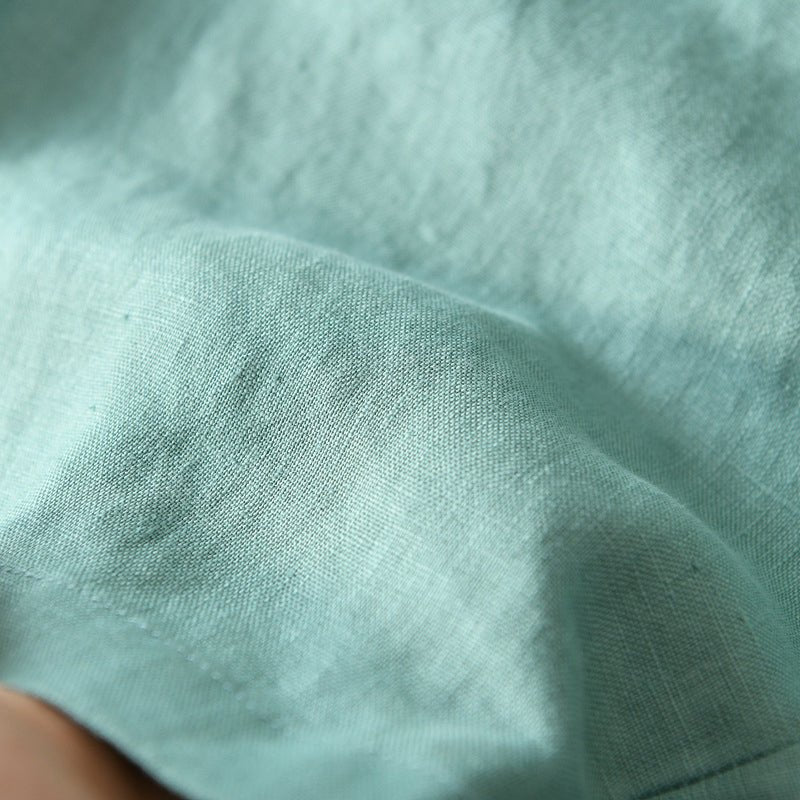Men's Mid-Rise Drawstring Linen Shorts