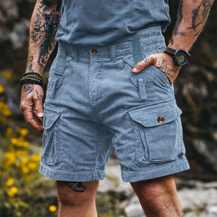 Men's Outdoor Corduroy Cargo Shorts - Blue
