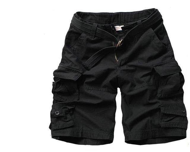 Men's Relaxed-Fit Camouflage Cargo Shorts - Schwarz