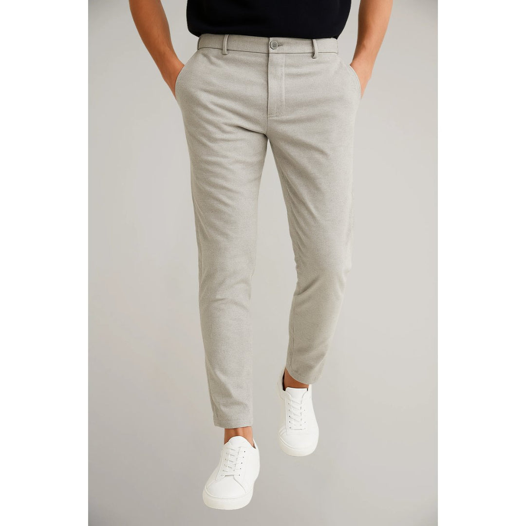 Men's Slim-Fit Button-Zip Tailored Pants