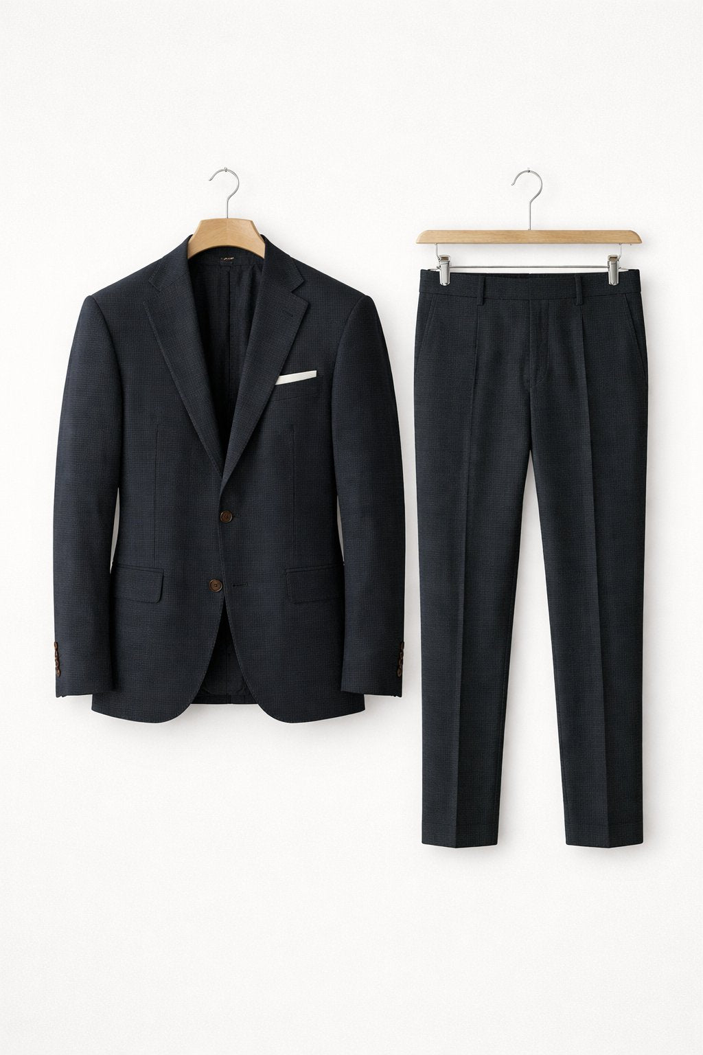 Men's Slim-Fit Two-Piece Set Professional Suit - Black