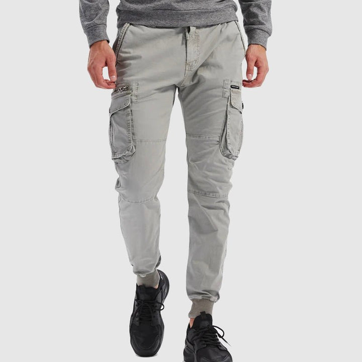 Men's Tactical Cargo Jogger Pants with Drawstring Waist
