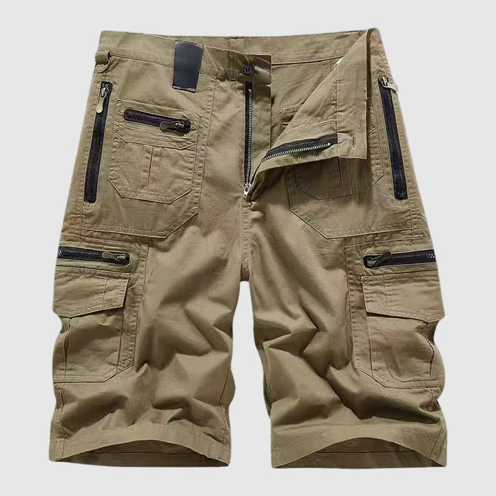 Men's Tactical Multi-Pocket Cargo Shorts - Khaki