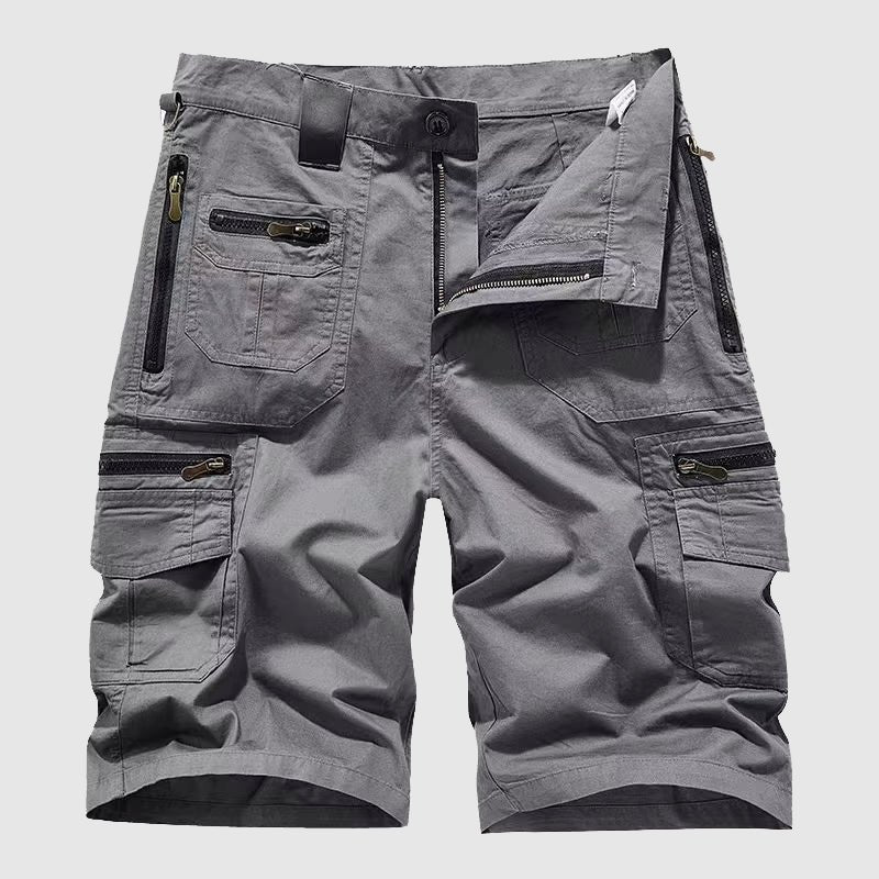 Men's Tactical Multi-Pocket Cargo Shorts - Gray