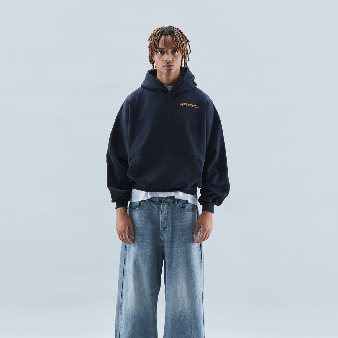 Unisex Oversized Heavyweight Cotton-Blend Pullover Hoodie