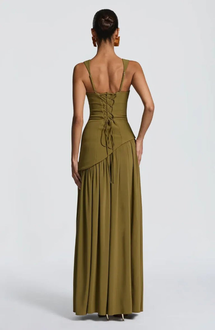 Women's A-Line Sleeveless Midi Wedding Guest Dress