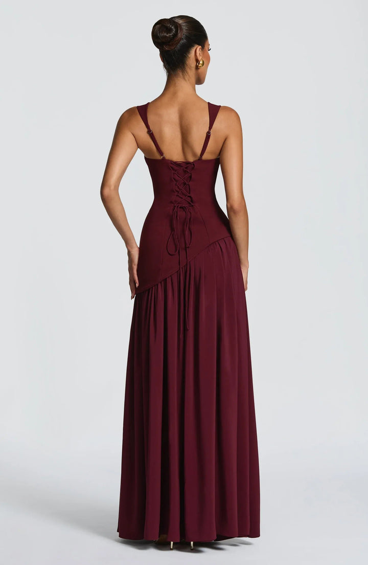 Women's A-Line Sleeveless Midi Wedding Guest Dress