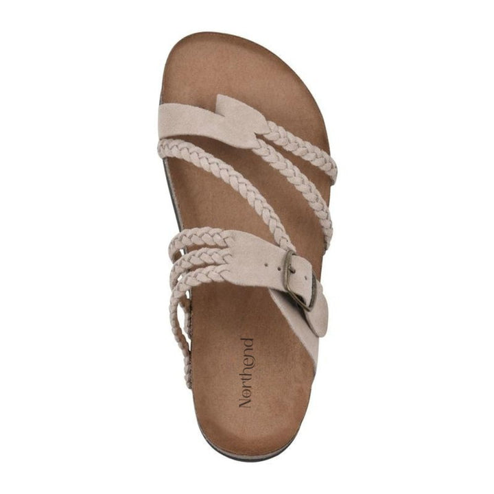 Women's Braided Buckle Toe-Loop Sandals