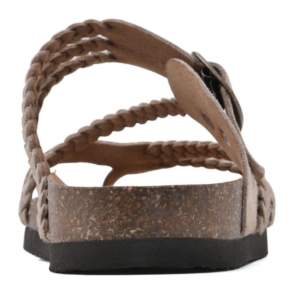 Women's Braided Buckle Toe-Loop Sandals