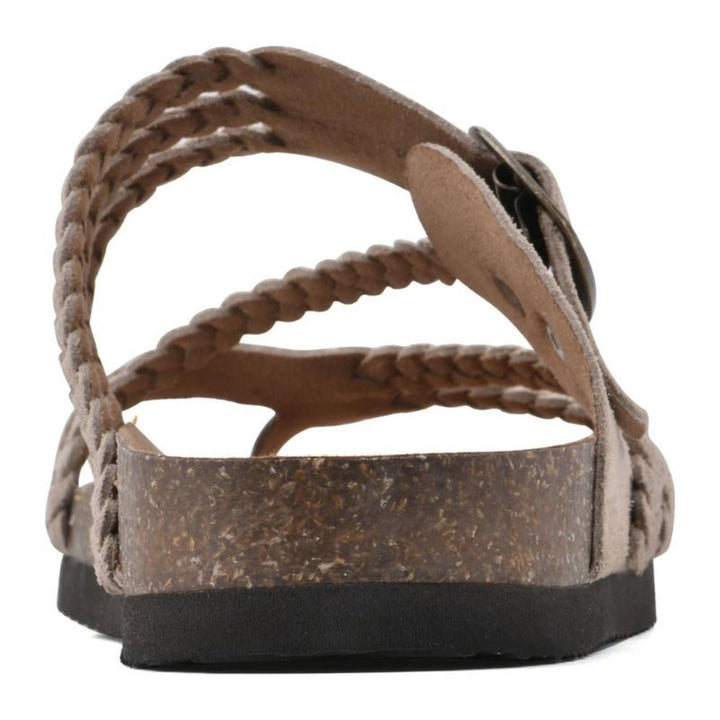 Women's Braided Buckle Toe-Loop Sandals