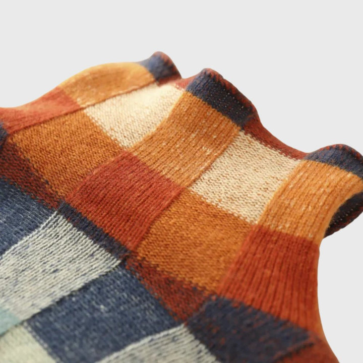 Women's Colorblock Mock-Neck Cashmere Pullover Sweater