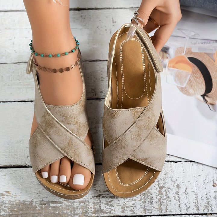 Women's Crossover Platform Sandals