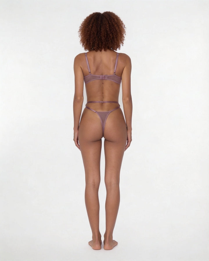 Women's Embroidered Lace Three-Piece Lingerie Set