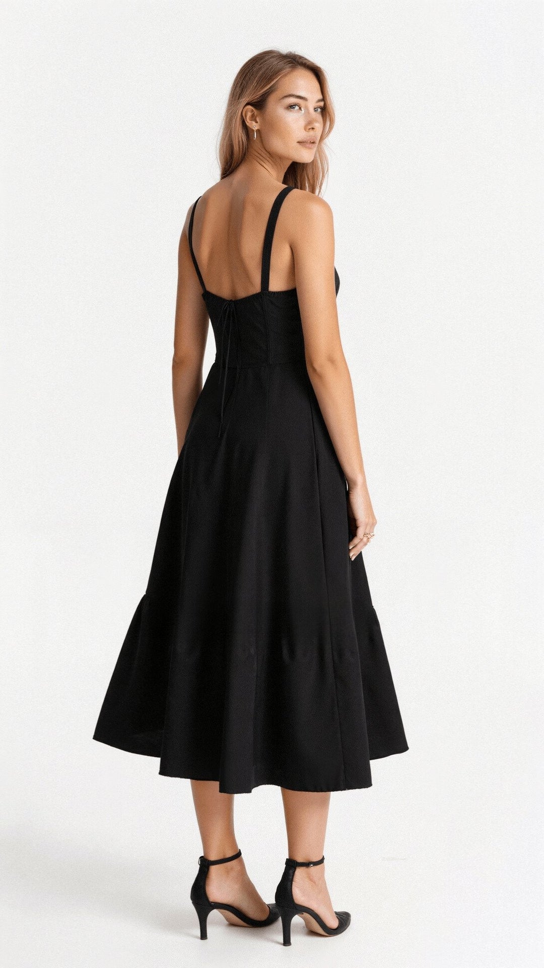 Women's Floral Corset-Style Bustier Midi Dress