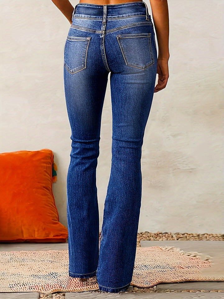 Women's High-Rise Bootcut Stretch Denim Jeans