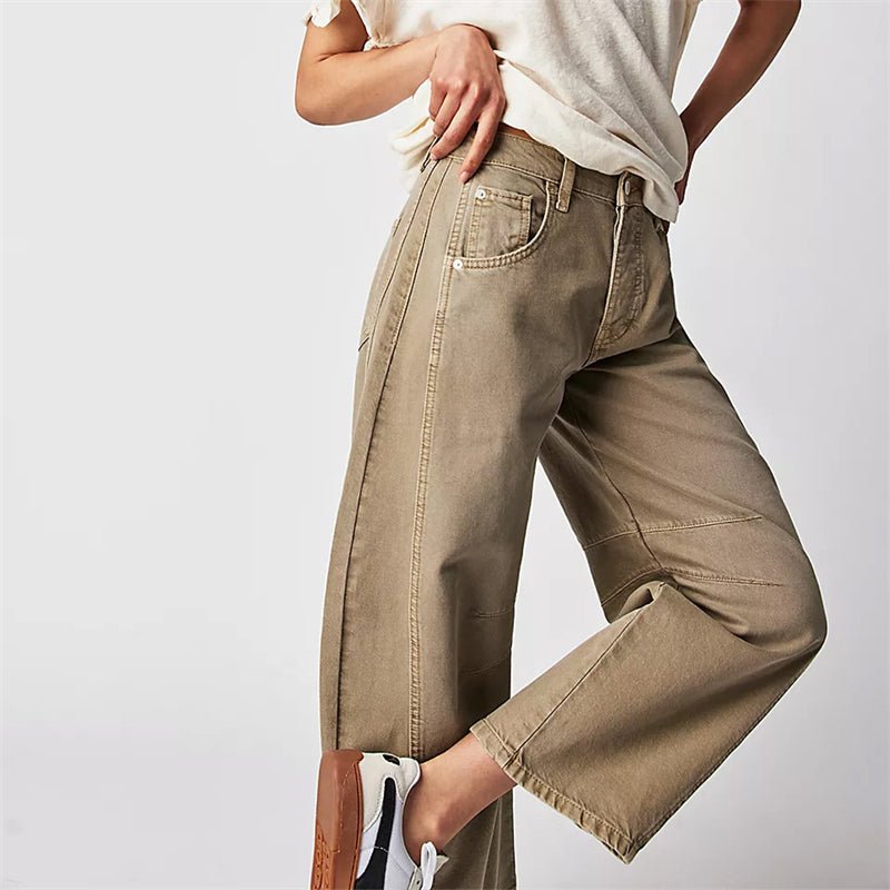 Women's High-Waist Barrel-Leg Relaxed-Fit Denim Jeans