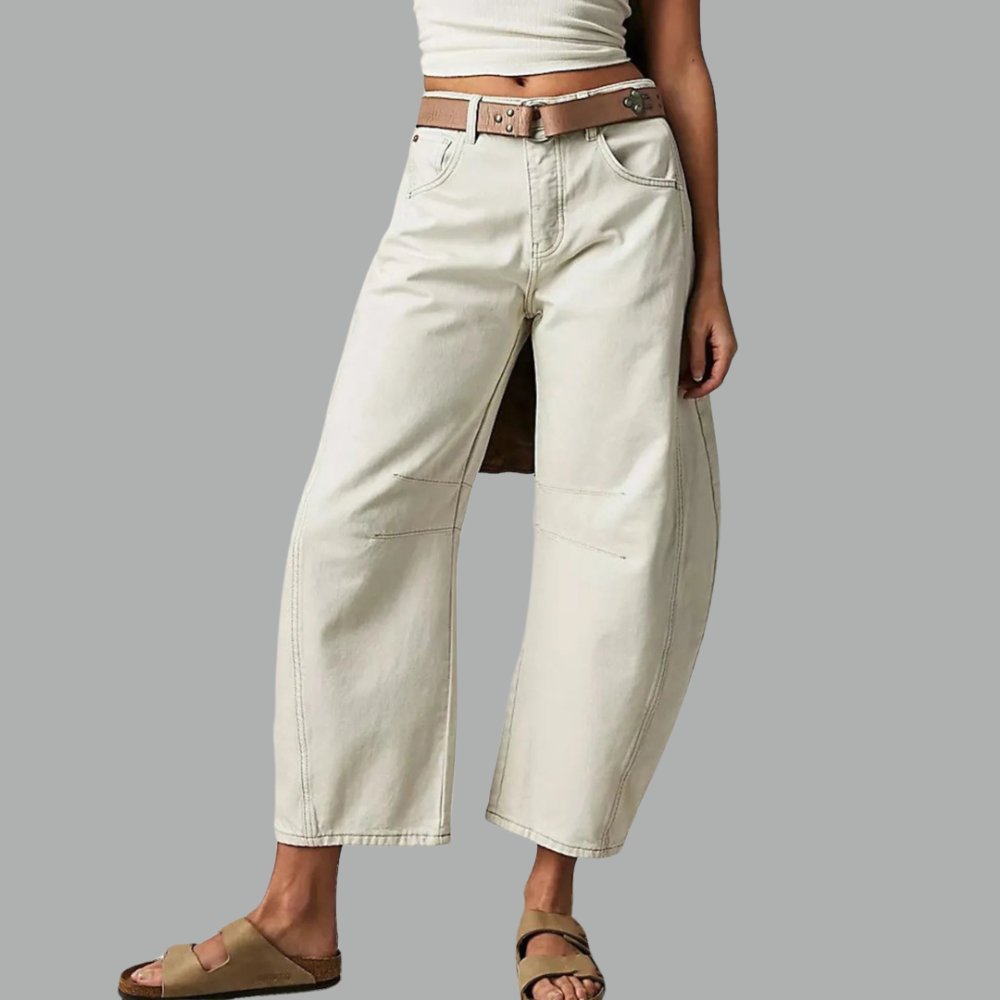 Women's High-Waist Barrel-Leg Relaxed-Fit Denim Jeans