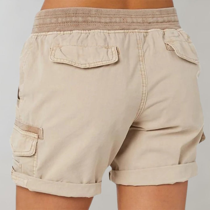 Women's High-Waist Drawstring Cargo Shorts