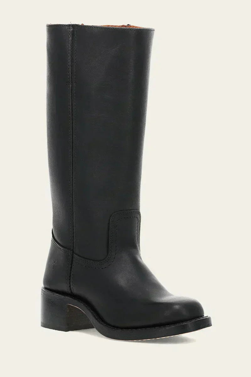 Women's Knee-High Leather Block-Heel Boots