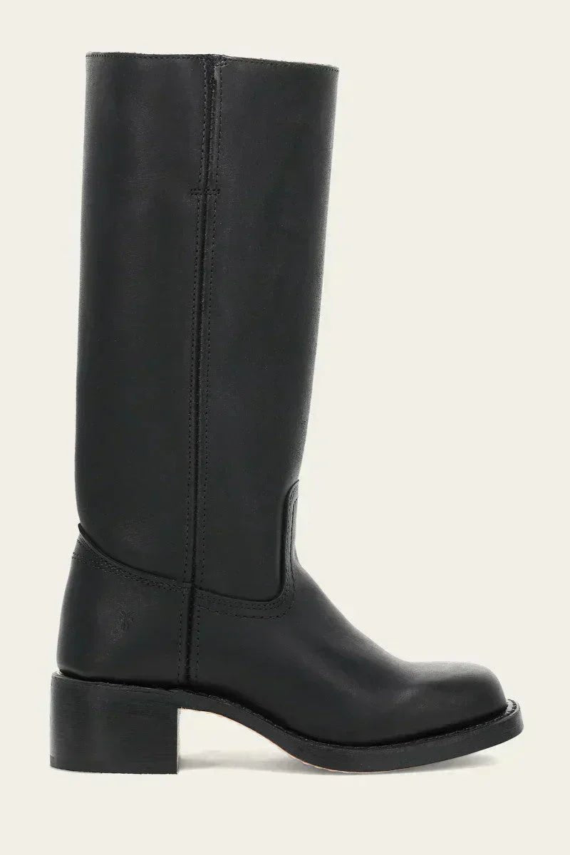 Women's Knee-High Leather Block-Heel Boots