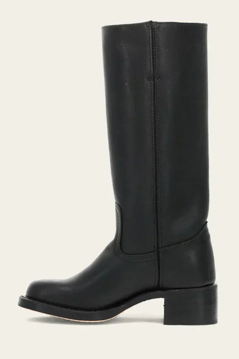 Women's Knee-High Leather Block-Heel Boots