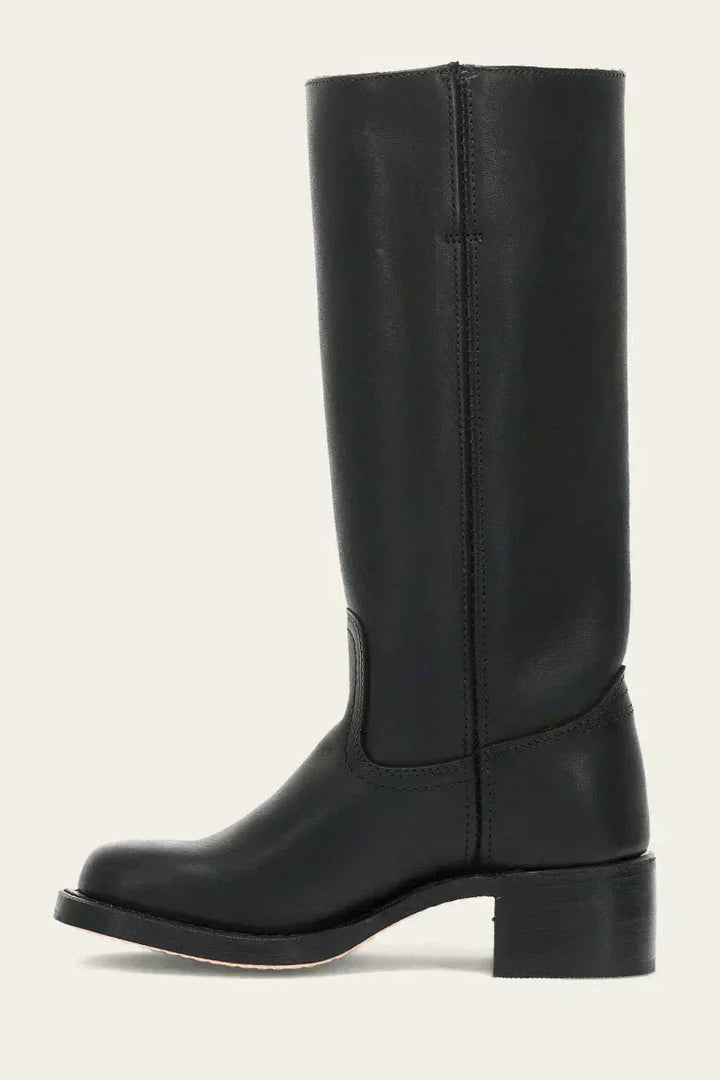 Women's Knee-High Leather Block-Heel Boots
