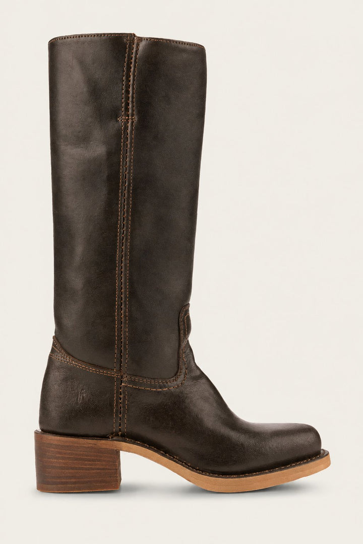 Women's Knee-High Leather Block-Heel Boots