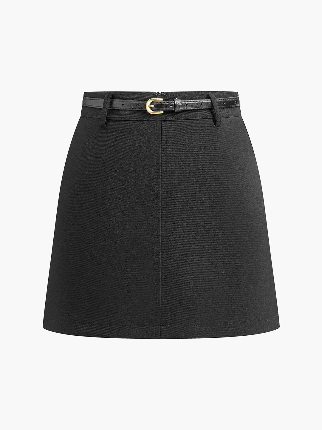 Women's Mid-Rise Belted Mini Skirt