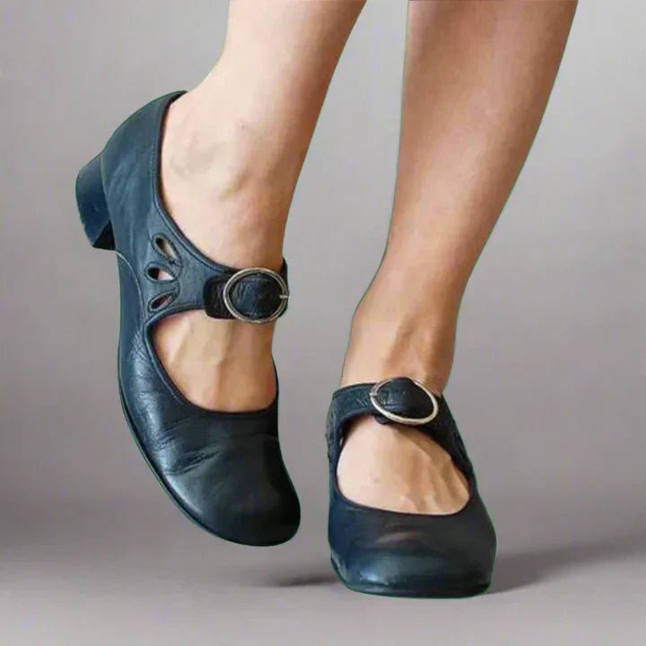 Women's Orthopedic Adjustable Mary Jane Shoes - Navy Blue