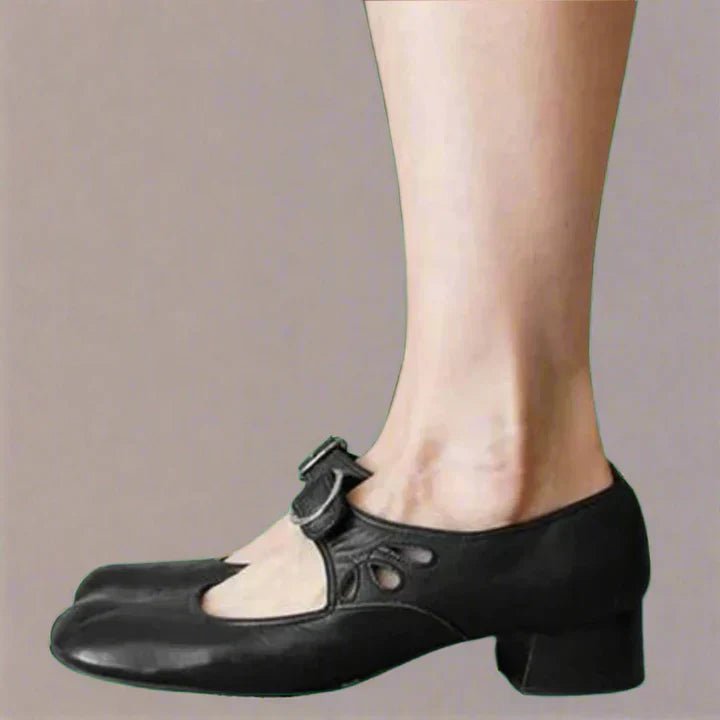 Women's Orthopedic Adjustable Mary Jane Shoes - Black