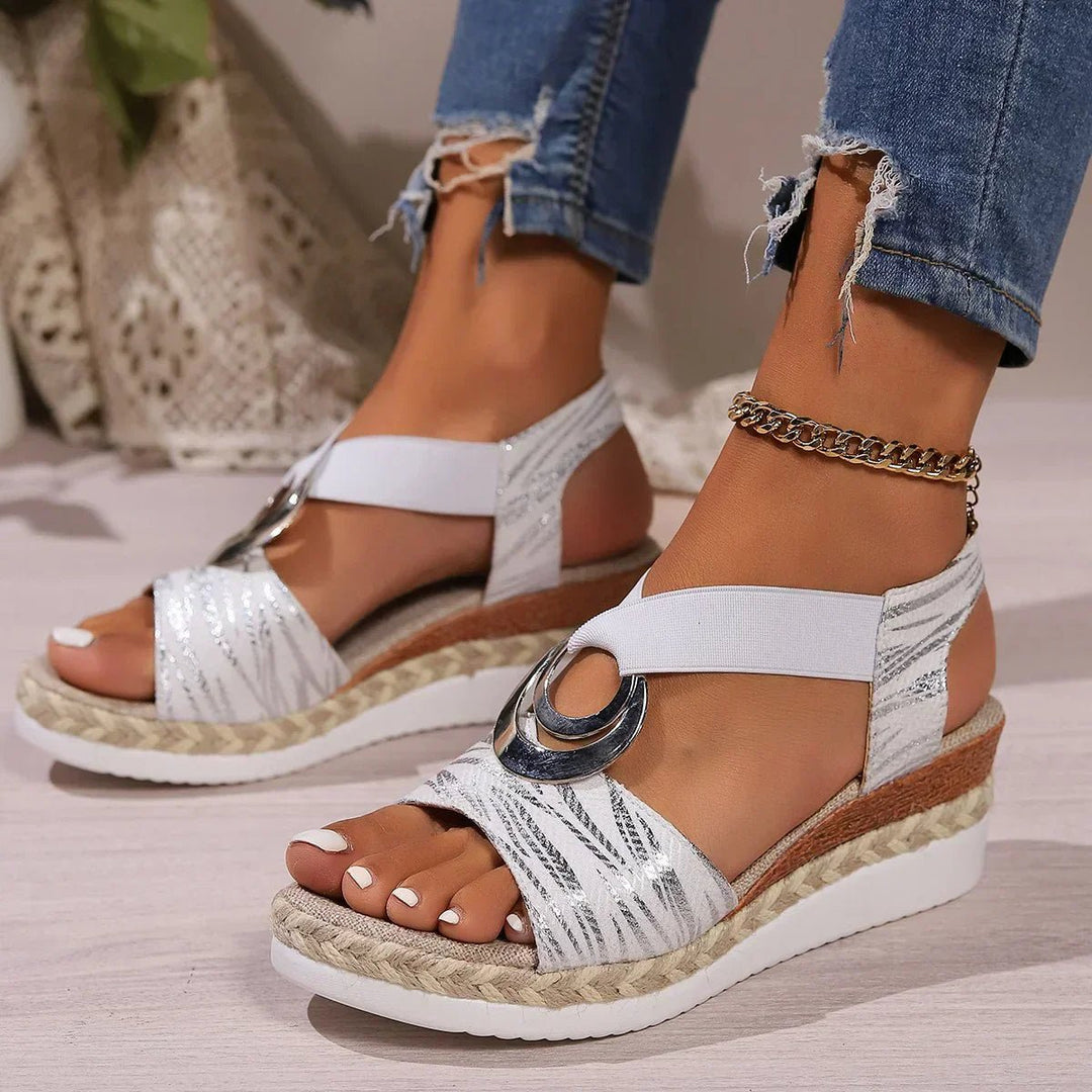 Women's Orthopedic Adjustable Platform Espadrille Sandals