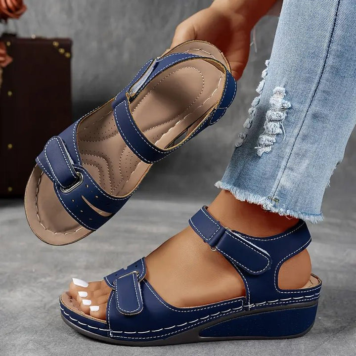 Women's Orthopedic Adjustable-Strap Wedge Sandals