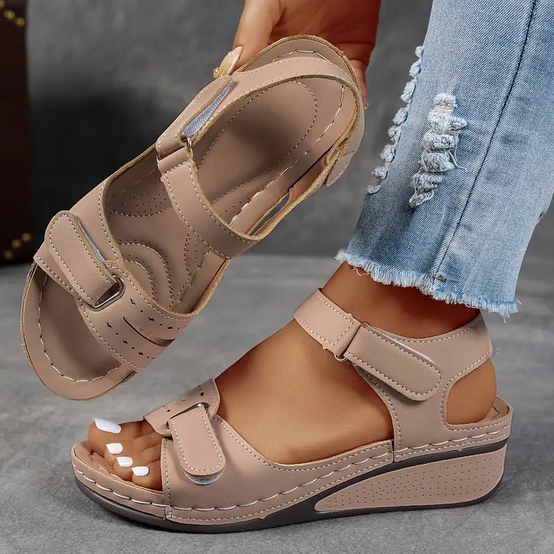Women's Orthopedic Adjustable-Strap Wedge Sandals