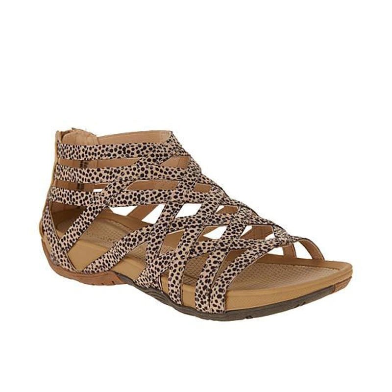 Women's Orthopedic Adjustable Strappy Flat Sandals - Gray