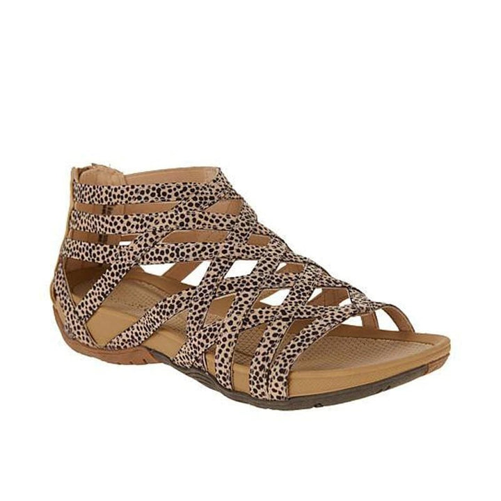 Women's Orthopedic Adjustable Strappy Flat Sandals - Gray