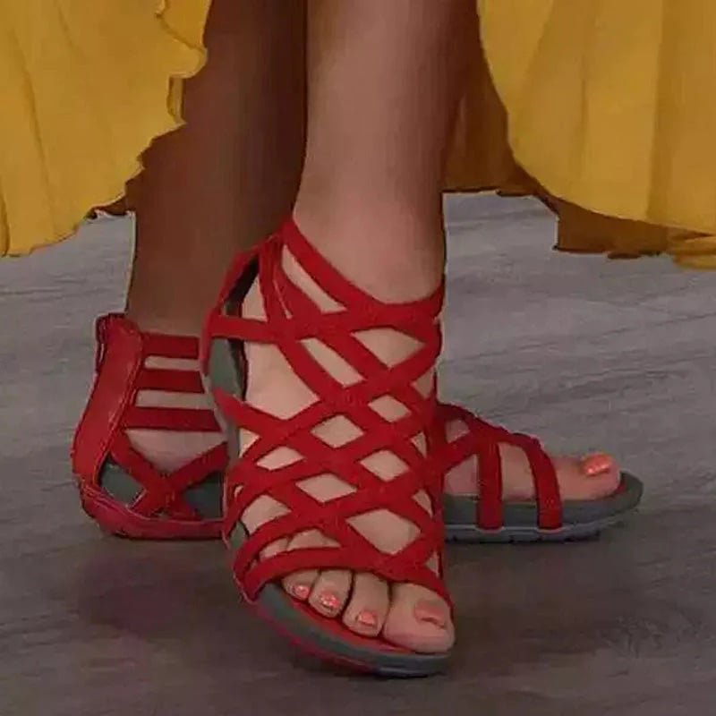 Women's Orthopedic Adjustable Strappy Flat Sandals