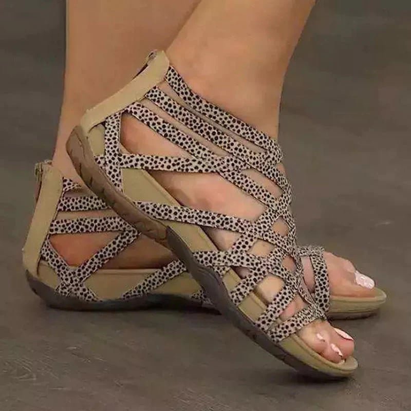 Women's Orthopedic Adjustable Strappy Flat Sandals
