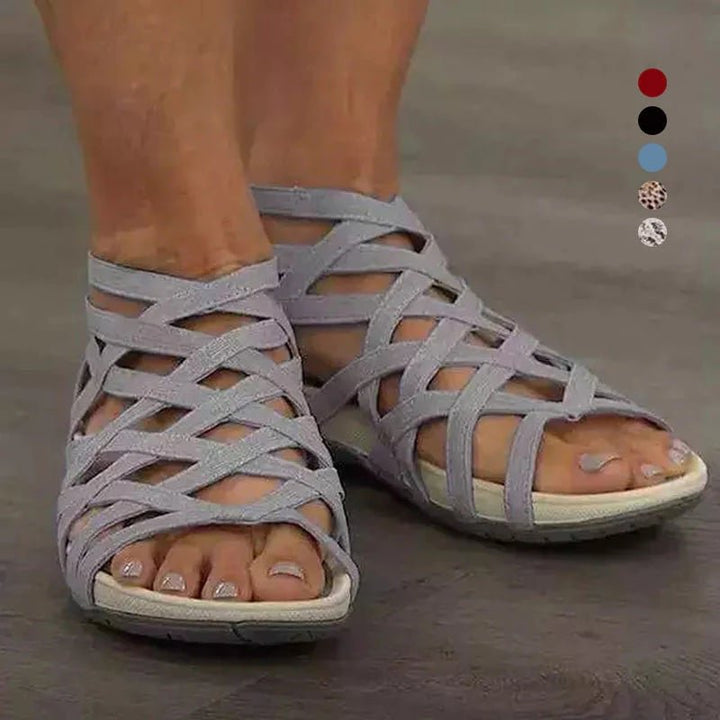 Women's Orthopedic Adjustable Strappy Flat Sandals