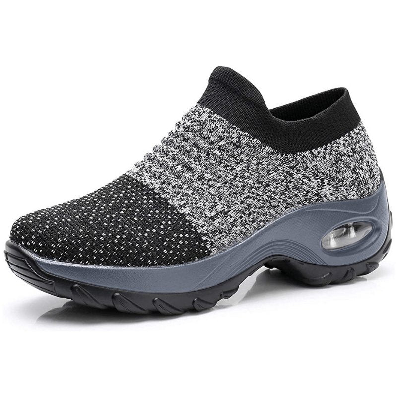 Women's Orthopedic Air-Cushioned Slip-On Sneakers - Gray