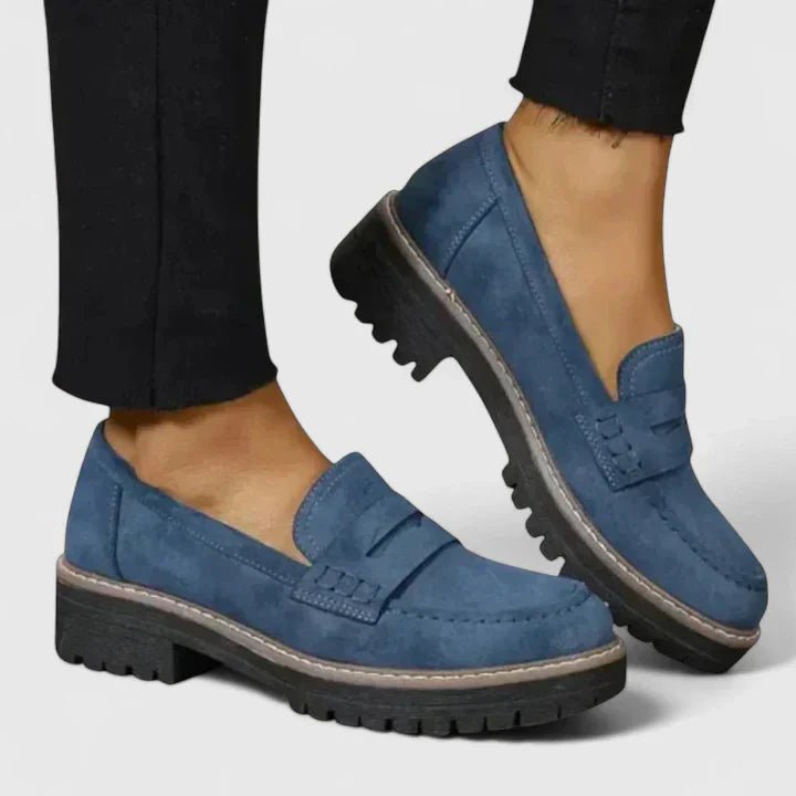 Women's Orthopedic Arch-Support Slip-On Loafers - Blue