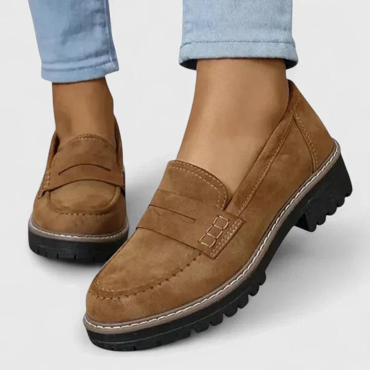 Women's Orthopedic Arch-Support Slip-On Loafers - Brown