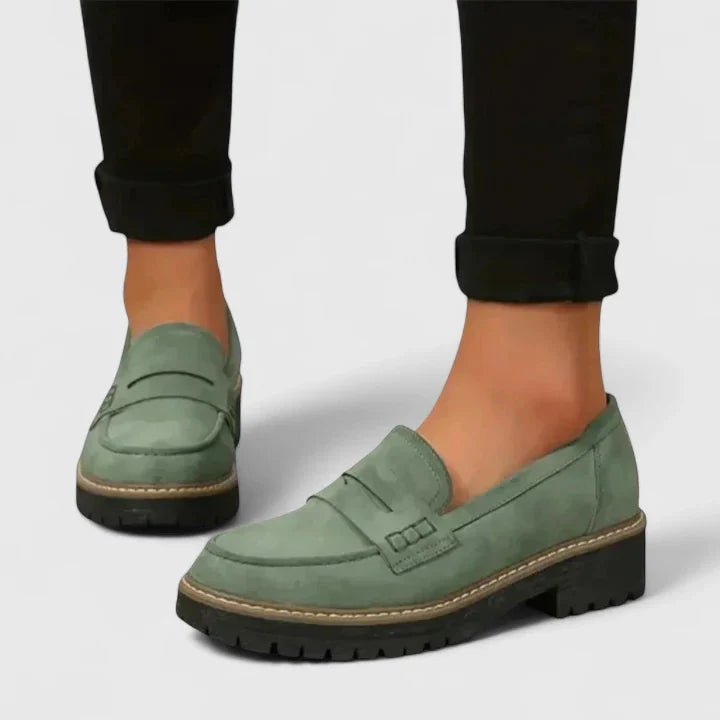 Women's Orthopedic Arch-Support Slip-On Loafers - Green