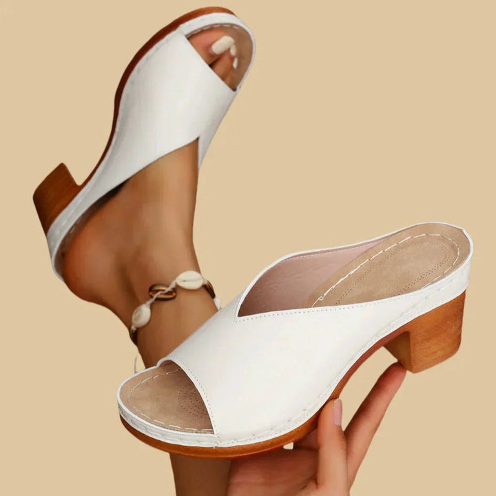 Women's Orthopedic Block-Heel Slip-On Sandals