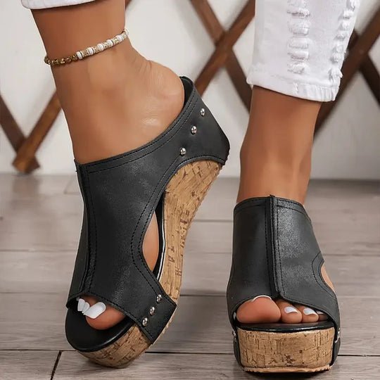 Women's Orthopedic Cork Wedge Platform Sandals