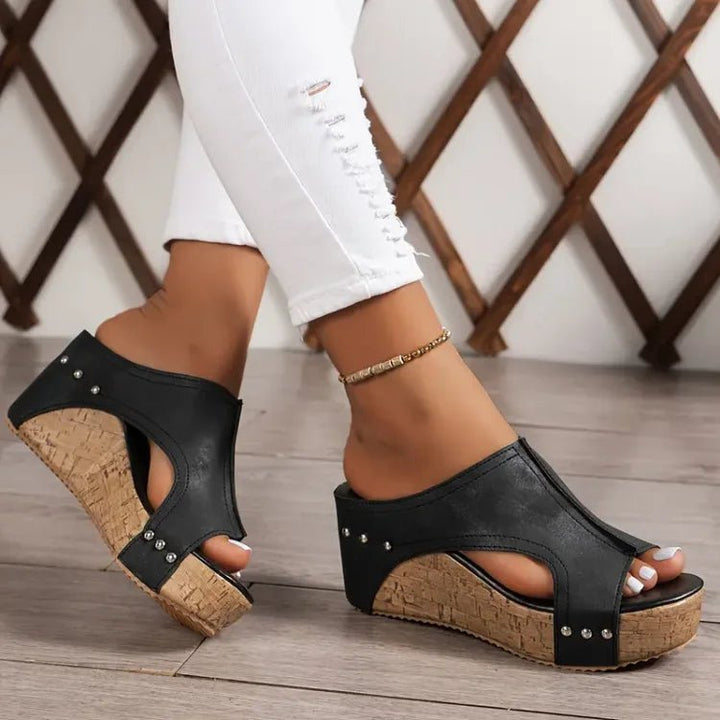 Women's Orthopedic Cork Wedge Platform Sandals