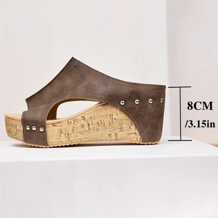 Women's Orthopedic Cork Wedge Platform Sandals