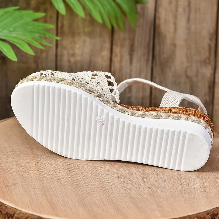 Women's Orthopedic Crochet Platform Espadrille Sandals