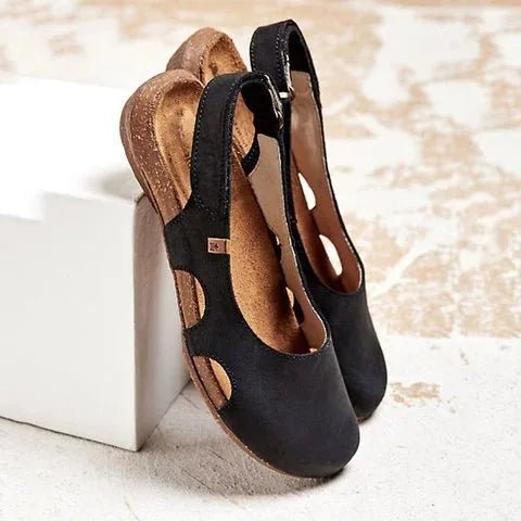 Women's Orthopedic Cushioned Slingback Sandals - Black