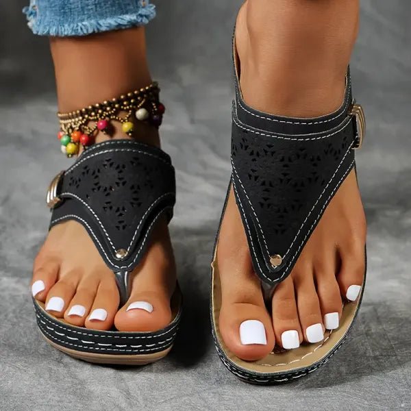 Women's Orthopedic Cushioned T-Strap Sandals